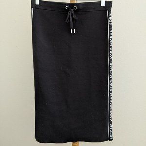 MICHAEL KORS black logo tape pencil skirt
